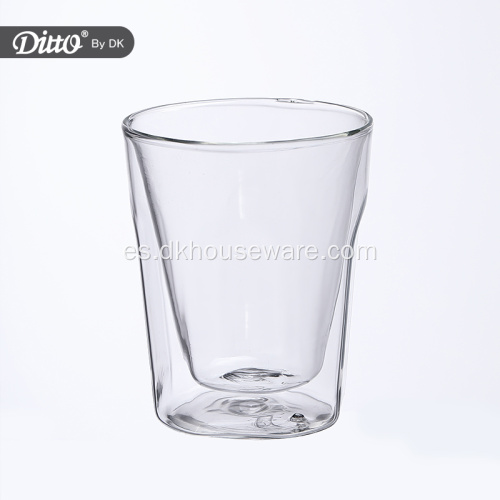 Vaso de cerveza de vidrio de doble pared